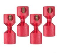 KiraKira 4-Pack for Red for Dual-Hole Flange Alignment Pins, Anodised Aluminium Locating Pins with Built-in Level 1-18 Inch 150lb Class Flange Fitting