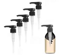 KiraKira 5 Pcs Coffee Syrup Pump Compatible with Javy 6 fl oz Bottle, Precise 1 Tsp Dispenser Concentrate, Plastic, Black and White Set