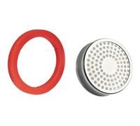 KiraKira 58mm E61 Group Head Filter Basket and Sealing for Ring Set, for Stainless Steel Espresso Machine Parts for Replacement Coffee Brewing Accessories(filter+silicone ring)