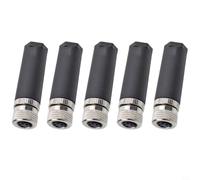 KiraKira 5pcs M8 Female Aviation Connector 3-4 Pin IP67 Rated Circular PA66 Case Sensor Encoder CCTV Industrial Wiring(4 core)