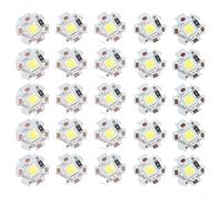 KiraKira 5V 5W LED Lamp Beads 20pcs with Aluminum Base DIY Modeling Lights, for Compact Floodlight Components(5V-5W pure white)