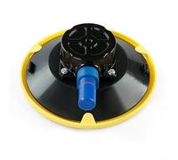 KiraKira 6 Inch for Vacuum Suction Cup Mount Base with Hand Pump, for Heavy Duty Glass Lifter for Auto Repair, Aluminium Alloy Body with M6/M8 1/4"" 3/8"" Thread, Yellow(M8)