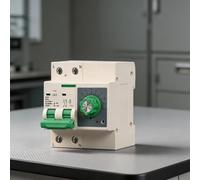 KiraKira 63A Digital Countdown Circuit Breaker 2-Pole High Power Appliances, 220V Timer Switch with Overload and Short-Circuit for Protection