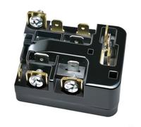 KiraKira 6SP9033/69 PTC Relay Compressor Starter Refrigerator, Easy Install Screw Type Protector Black ABS Unit(Screws)