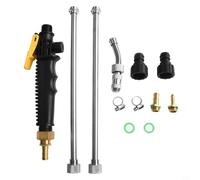 KiraKira Adjustable Garden Sprayer Wand with Brass Barb, Hose Connector, for Stainless Steel Nozzle Car Wash, Plant Watering & Cleaning(56cm)