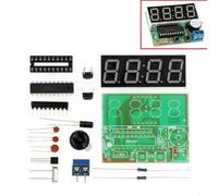 KiraKira AT89C2051 Based Digital Clock Kit 0.56 Inch for Red LED Soldering Practice Board DIY Electronics Project with Alarm and Chime Function