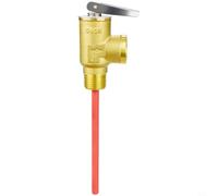 KiraKira Automatic Reset Temperature Pressure Relief Valve, Brass Construction Residential for Water Heater for Tank Safety, 12 Inch(A)