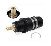 KiraKira Brass Thermostatic Mixing Valve Core for 98282000, Durable Shower Cartridge Replacement, Easy Install Black Unit