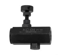 KiraKira Carbon Steel Check Valve with Throttle, One-Way Flow Control for Pilot Systems, High Pressure Resistance 60x25x25mm(PT1/2)