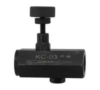 KiraKira Carbon Steel Check Valve with Throttle, One-Way Flow Control for Pilot Systems, High Pressure Resistance 60x25x25mm(P3/8)