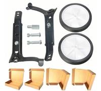 KiraKira Children's for Bicycle Training Wheels 16 18 20 22 24 Inch Bikes, Adjustable Height Stabilizers with Non-Slip Plastic Tires, Easy Install Support Kit Learning to Ride(black)