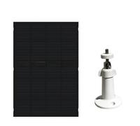 KiraKira Compact 2W 5V Solar Charging Panel Type-C Port 22.5% Conversion Rate Low Power Consumption for Outdoor Security Cameras, Black