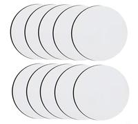KiraKira DIY Sublimation Coasters Blanks 10 Pcs Neoprene Cup Mats for Round Square Heart Hexagon Custom Designs Home Bar Office Decor(Round)