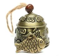 KiraKira Dragon Fish Feng Shui Wind Chime, Zinc Alloy Lucky Bell with Auspicious Pattern, Handmade Metal Hanging Ornament for Home Garden Decor(Carp)