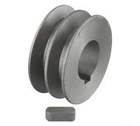 KiraKira for A Type Double Slot for V-Belt Pulley Cast Iron Motor Wheel Power Accessories 50-100mm(64x30x28mm)
