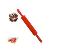 KiraKira for Large Silicone Rolling Pin 18 Inch Non- Dough Roller Baking Pastry for Red