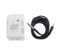 KiraKira for Tuya Enabled Temperature Switch Sensor 16A 20A WiFi Thermostat RF433 Remote APP Control Electricity Statistics Timer Function Automation AC 85-250V(16A with 1M wire)