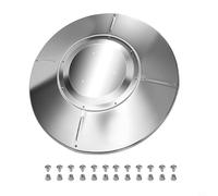 KiraKira Heat Reflector Shield Patio Heaters: Aluminium Dome Top Umbrella-Shaped Gas Units, Rain-Proof for Protection, Silver Finish, 13/19 Spokes(4+1)