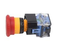 KiraKira Industrial 22mm for Red Mushroom Head Stop Switch 660V 10A DPST 1NO+1NC Latch Push Button Cut