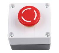 KiraKira Industrial E-Stop Push Button Switch Station for Red Mushroom Self Locking 220V 10A IP65 Rated Outdoor Use