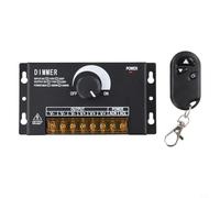 KiraKira Manual Knob LED Dimmer 220V High Voltage, Digital Controller Single Color LED Lights and Strips, Flicker- Brightness Regulator with Metal Case