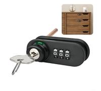 KiraKira Mechanical 3-Digit Combination Lock Cabinet Drawer, Resettable Zinc Alloy Latch, Keyless Security for RV Boat Toolbox Locker, Black(B-Black)