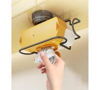 KiraKira No-Drill Wall Mounted Paper Towel Holder, Large Capacity Kitchen Storage Basket with Smooth Dispensing for Wet Wipes, White
