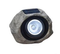Kirakira Outdoor Solar Stone Light with IP65 Rating Adjustable Warm and White LEDs Courtyard Sidewalk Landscape Decor Plastic Resin 25cm