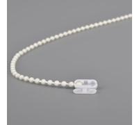 KiraKira Plastic Pull Cord Connector Clips for Roller Vertical Roman Blinds White Fits Standard Size 10 Ball Chain 50 Pcs