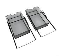 KiraKira Pull-Out Hanging Drawer Organizer, Steel Wardrobe Storage Basket Closet Rod, Assembly, Breathable Design Socks and Essentials, Black 38x25x12cm