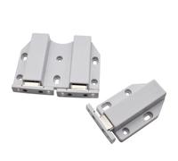 KiraKira Push to Open Magnetic Cabinet Latch Touch Catch for Handleless Doors Modern ABS Gray 4.5x1.8cm