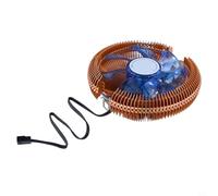 KiraKira QZ100 CPU Cooler with Silent Fan, for Dual Heatpipe Alloy Heatsink, 22dB Low Noise Bearing LGA 775/1150/1155/1156 & for AMD AM3/FM1/FM2+, Gold(P4)