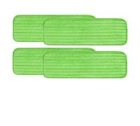 KiraKira Reusable Mop Pads for Swiffer Sweeper XL, 12mm Absorbent Microfiber Wet Dry Refills, Safe Hardwood Tile Vinyl, Machine Washable, Green, 4 Count