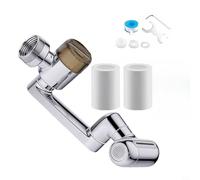 KiraKira Silver 1080° Rotatable Faucet Extender with 4 Modes, Built-in Filtration System, Water Saving Adapter M22 Taps