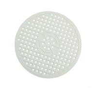 KiraKira Sink Drain Pad, Non-Slip Waterproof Mat with Wave Pattern Kitchen Counter, for Round 30.6cm or Rectangle 31.4x26.1cm, Black(white round)