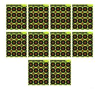 KiraKira Splatter Target Paper 2 Inch, 160 Sheets Total with Grid Lines and Cover Patches, Fluorescent Yellow -on Targets Pistol BB Practice(A)