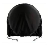 KiraKira Waterproof Oxford Cloth Drum Fan Cover, 420D/600D Dustproof Blower Protector with Drawstring Outdoor Indoor Use, 76x76x22cm, Black(420D)