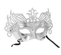 KIRALOVE Venetian mask for costume - theater - woman disguises - halloween - carnival - noble - glitter - silver - adults - girl - original gift idea glitter