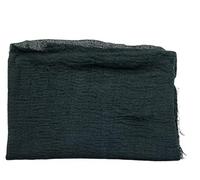 Kiran Fashion Crinkle Crimp Style Cotton Viscose Soft Frayed Edges Hijab Scarf Headwrap (Dark green)