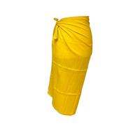 Kiran Fashion New 100% COTTON Premium Sarong Beach Pool cover up Light weight Scarf Wrap holidays (Gold Mustard, One Size)