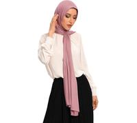 KIRAN FASHION New Premium JERSEY HIJAB Scarf Headwrap Stretchy Soft Large Plain Wrap Lycra Long (Dusky Pink)