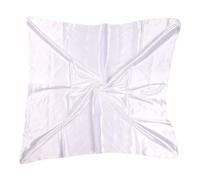 Kiran Fashion New Satin Solid Silk Scarf Hijab Plain Shiny Soft Big Large Square Head Neck Wrap 90cm X 90cm (White)