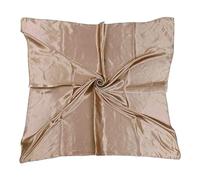 Kiran Fashion New Satin Solid Silk Scarf Hijab Plain Shiny Soft Big Large Square Head Neck Wrap 90cm X 90cm (Beige)