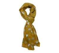 Kiran Fashion New Women's Scarves Ladies Glitter Scarf Metallic foil Dandelion Print Wrap (Mustard)
