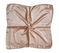 Kiran Fashion Satin Silk Scarf Small Plain Neckerchief Headband Wrap Square Shiny 50cm X 50cm (Rose Gold)