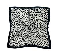 Kiran Fashion Silk Satin Square Neck Scarf Tie Headband Bandana Hair Wrap Vintage (Black Polka Dot)