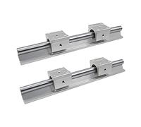 KIRANDY Linear Rail Linear Guide Rail 2pcs SBR16/SBR12/SBR20+4pcs SBR16UU/SBR12UU/SBR20UU Linear Bearing Blo16UU Slide Block (Color : Sbr16, Size : 1250mm)