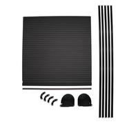 Kiravans Tambour Door Kit Roller Shutter for Van Furniture | Silver or Black, 600 mm Wide x 606 mm Drop | Space Saving Cupboard Door System Campervan (Black)