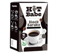 Kiray Hot Babe Black Barako Coffee 10 Sachets - Premium Liberica Instant Coffee Mix with Ginseng, Maca Root, Ashwagandha & Guarana - Herbal Black Coffee Drink for Focus & Daily Vitality