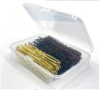Kirby Grips U Shape Bobby Pins 150 Pcs - Black, Blonde, Brown Hair Grips for Buns, Thick Hair (6cm)
